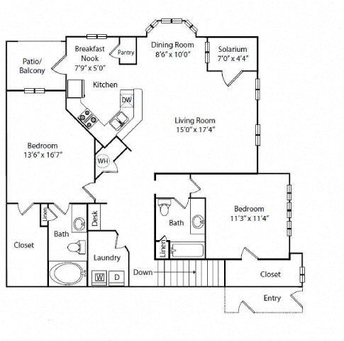 Floor plan layout diagram for 2G Renovation 2